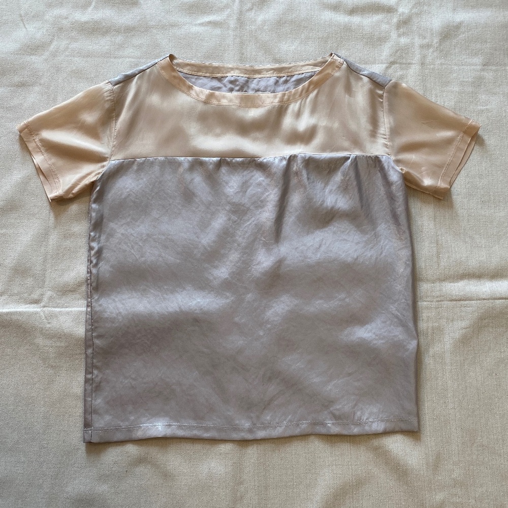 MM6 Maison Margiela Satin Metallic Top Size 6